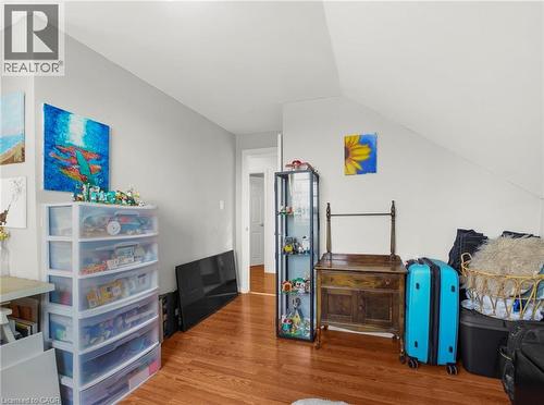 Playroom featuring light wood-style floors and lofted ceiling - 420 Waverly Street, Hamilton, ON - Indoor