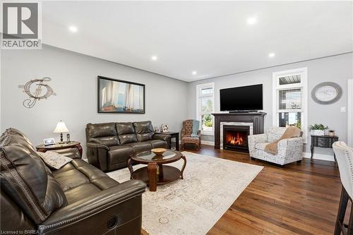 11 Sycamore Drive, Port Dover, ON - Indoor Photo Showing Living Room With Fireplace