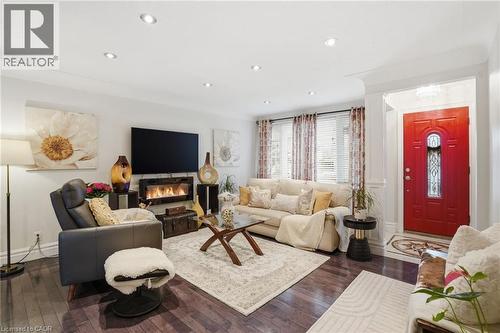 101 Organ Crescent, Hamilton, ON - Indoor Photo Showing Living Room With Fireplace