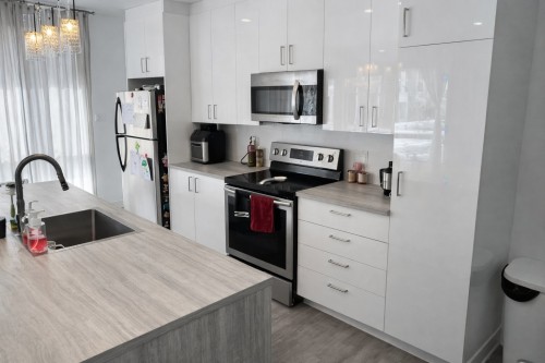 Kitchen - 106-3630 Rue Roland-Marquette, Longueuil (Saint-Hubert), QC - Indoor Photo Showing Kitchen With Upgraded Kitchen