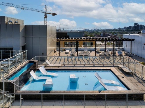 Terrasse - 1408-185 Rue Du Séminaire, Montréal (Le Sud-Ouest), QC - Outdoor With In Ground Pool