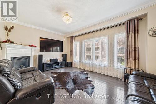 32 Timna Crescent, Vaughan, ON - Indoor Photo Showing Living Room With Fireplace
