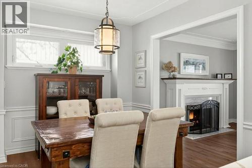 2119 Paisley Avenue, Burlington, ON - Indoor Photo Showing Dining Room With Fireplace