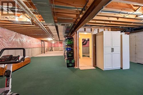 View of unfinished basement - 48 Hallmark Trail, Hamilton, ON - Indoor Photo Showing Basement