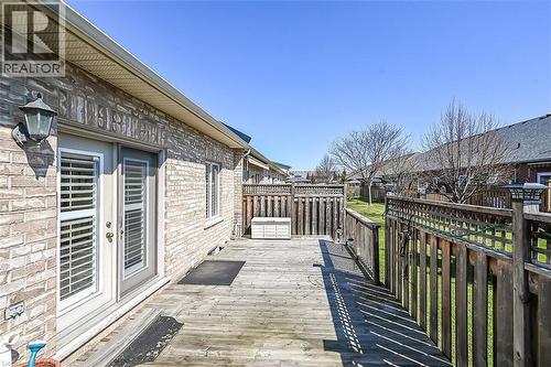 Deck with french doors - 48 Hallmark Trail, Hamilton, ON - Outdoor