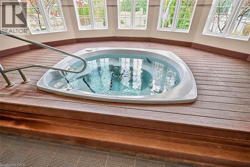 View of swimming pool with an indoor hot tub - 48 Hallmark Trail, Hamilton, ON - Indoor Photo Showing Other Room