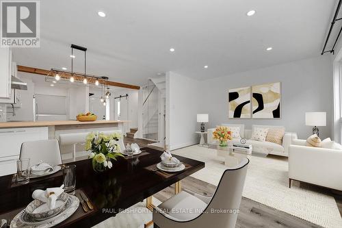 Virtually Staged-Kitchen/Dining/Living room - 23 Pixley Private, Ottawa, ON - Indoor Photo Showing Living Room