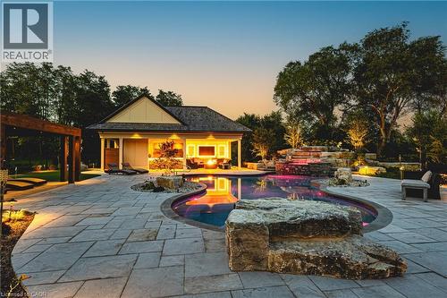 597 Old York Road, Burlington, ON - Outdoor With In Ground Pool