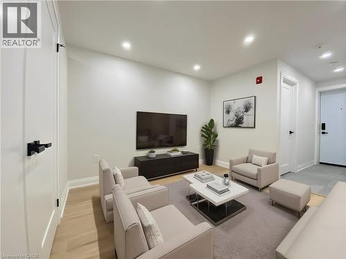 Living area with recessed lighting and light wood-style floors - 588 Barton Street E Unit# 10, Hamilton, ON - Indoor