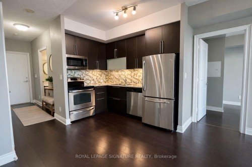 2704-16 Brookers Lane, Toronto, ON - Indoor Photo Showing Kitchen With Stainless Steel Kitchen With Upgraded Kitchen