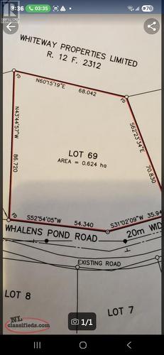 survey - 69 Whalens Pond Road, Brigus Junction, NL 