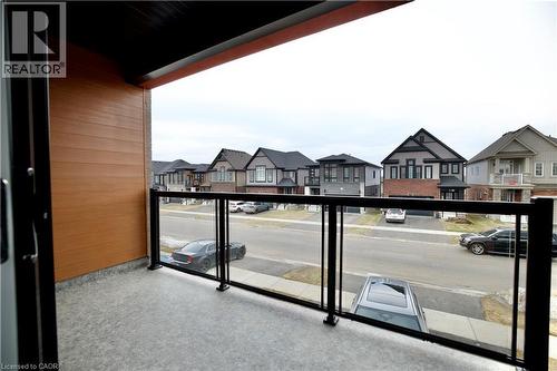 Balcony with a residential view - 559 Balsam Poplar Street, Waterloo, ON - Outdoor With Balcony