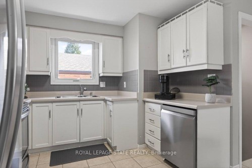39 Trenholme Crescent, Hamilton, ON - Indoor Photo Showing Kitchen With Double Sink