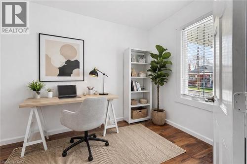 VIRTUALLY STAGED - 183 Paling Avenue, Hamilton, ON - Indoor Photo Showing Office