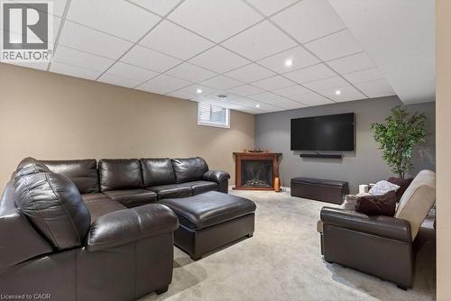 39 Trenholme Crescent, Hamilton, ON - Indoor Photo Showing Basement With Fireplace