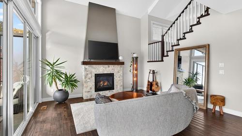 1894 Hidden Lake Place, Kelowna, BC - Indoor Photo Showing Living Room With Fireplace