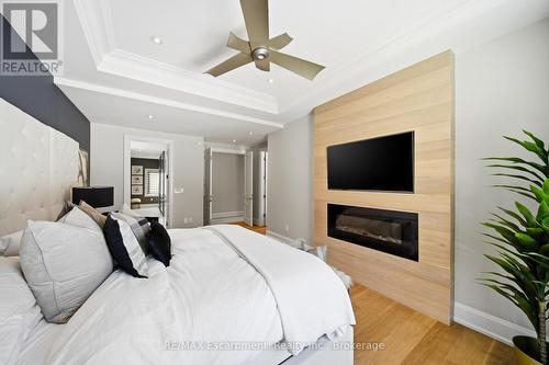 3205 Highpoint Court, Burlington, ON - Indoor Photo Showing Bedroom With Fireplace