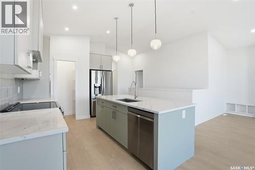 151 Nazarali Way, Saskatoon, SK - Indoor Photo Showing Kitchen With Upgraded Kitchen