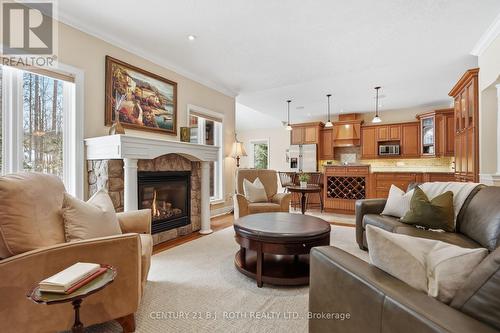 6 Lloyd Cook Drive E, Springwater, ON - Indoor Photo Showing Living Room With Fireplace