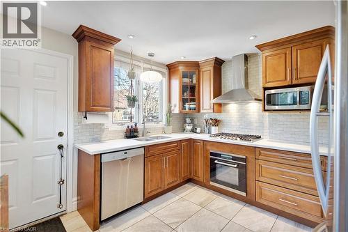 20 Barons Avenue S, Hamilton, ON - Indoor Photo Showing Kitchen With Double Sink