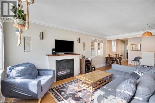 20 Barons Avenue S, Hamilton, ON - Indoor Photo Showing Living Room With Fireplace