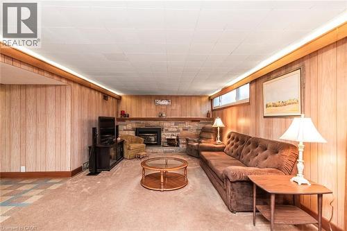 124 Broker Drive, Hamilton, ON - Indoor Photo Showing Living Room With Fireplace