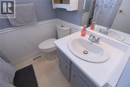 Full bathroom featuring a wainscoted wall, and vanity - 1345 Colonsay Drive, Burlington, ON - Indoor Photo Showing Bathroom