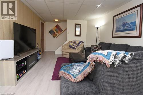 Recreation Room featuring a drop ceiling and light floors - 1345 Colonsay Drive, Burlington, ON - Indoor Photo Showing Other Room