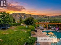 Backyard sunset digitally staged - 
