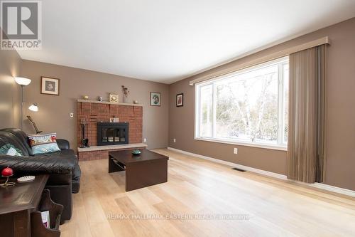 1079 Rock Road, Douro-Dummer, ON - Indoor Photo Showing Living Room With Fireplace