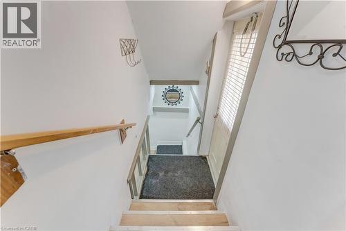 Stairway with carpet flooring - 24 Onward Avenue, Kitchener, ON - Indoor Photo Showing Other Room