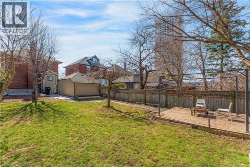 View of fenced backyard - 24 Onward Avenue, Kitchener, ON - Outdoor