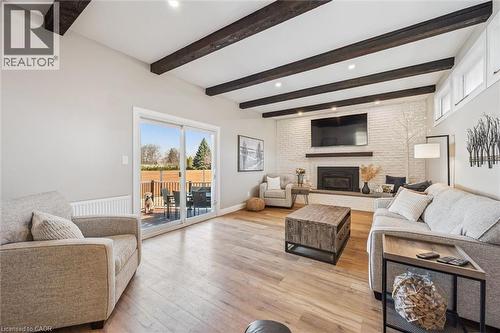 316 Dale Crescent, Waterloo, ON - Indoor Photo Showing Living Room With Fireplace