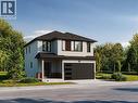 Contemporary house with brick siding, a garage, covered porch, and concrete driveway - 83 Dominique Street, Kitchener, ON  - Outdoor With Facade 