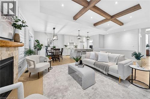 24 Craddock Boulevard Unit# 23, Jarvis, ON - Indoor Photo Showing Living Room With Fireplace