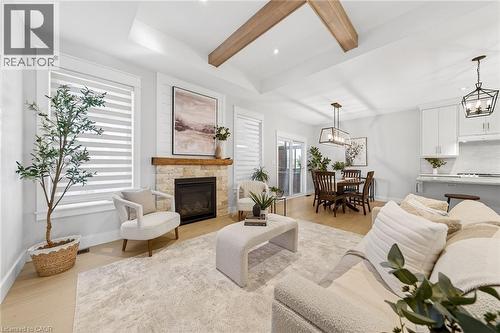 24 Craddock Boulevard Unit# 23, Jarvis, ON - Indoor Photo Showing Living Room With Fireplace