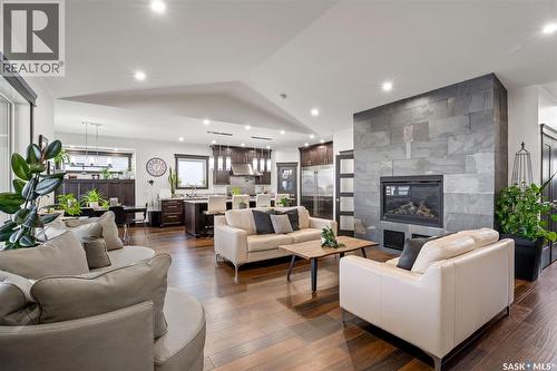 7 Pape Drive, Humboldt Lake, SK - Indoor Photo Showing Living Room With Fireplace