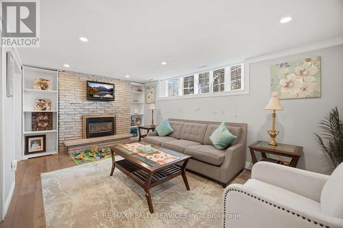 68 Elgin Drive, Brampton, ON - Indoor Photo Showing Living Room With Fireplace