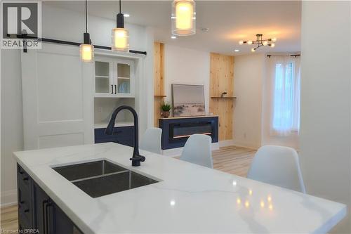 91 Princess Street, Hamilton, ON - Indoor Photo Showing Kitchen With Double Sink
