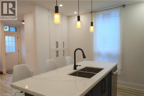 91 Princess Street, Hamilton, ON - Indoor Photo Showing Kitchen With Double Sink