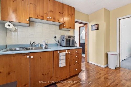 663 Tate Avenue, Hamilton, ON - Indoor Photo Showing Kitchen With Double Sink