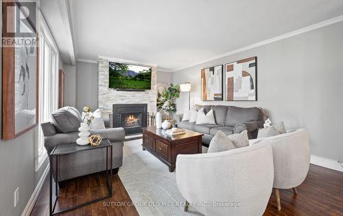 1433 Andros Boulevard, Mississauga, ON - Indoor Photo Showing Living Room With Fireplace