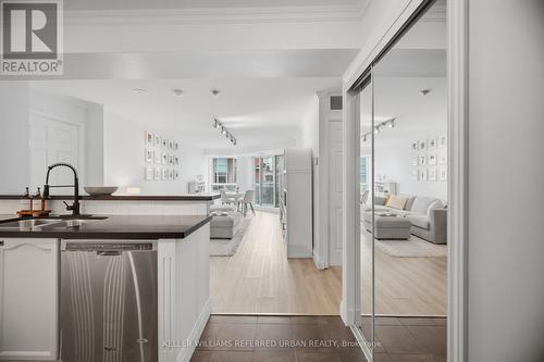 707 - 190 Manitoba Street, Toronto, ON - Indoor Photo Showing Kitchen With Double Sink