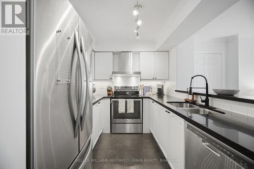 707 - 190 Manitoba Street, Toronto, ON - Indoor Photo Showing Kitchen With Double Sink With Upgraded Kitchen