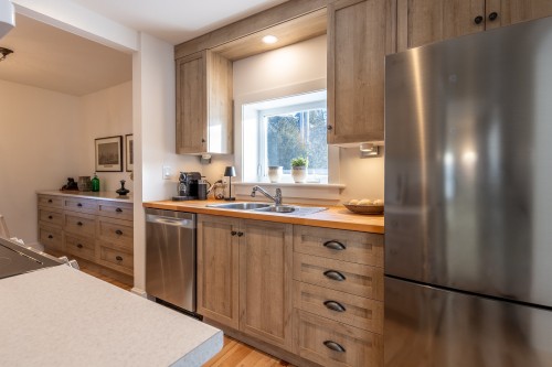 Kitchen - 348 Ch. De Turkey Hill, Sutton, QC - Indoor Photo Showing Kitchen With Double Sink