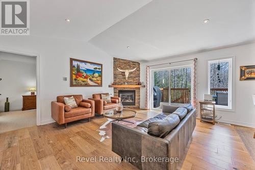 89 Trout Lane, Tiny, ON - Indoor Photo Showing Living Room With Fireplace