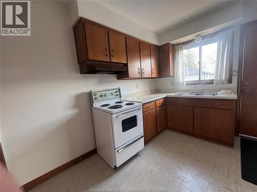 3027 Walker Road Unit# B, Windsor, ON - Indoor Photo Showing Kitchen With Double Sink