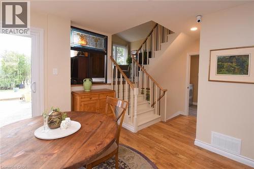 Dining area featuring patio doors conveniently leading to the backyard - 3200 Greenbough Crescent, Burlington, ON - Indoor