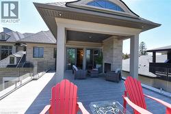 Wooden terrace with outdoor seating - 