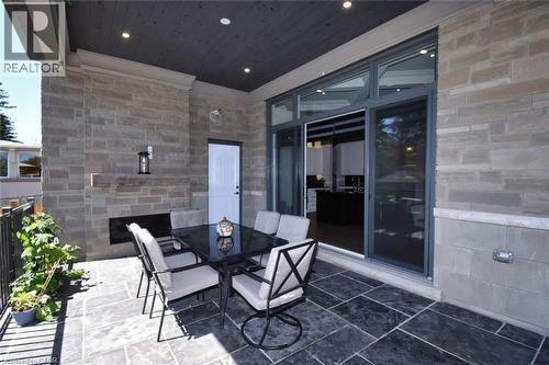 View of patio / terrace featuring outdoor dining space - 68 Mountain Brow Boulevard, Hamilton, ON - Outdoor With Deck Patio Veranda With Exterior